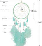 Dream Catchers Green Dream Catcher Wall Decor for Bedroom Kids Girls Boys Birthday Gift Handmade Feather Hanging Ornament