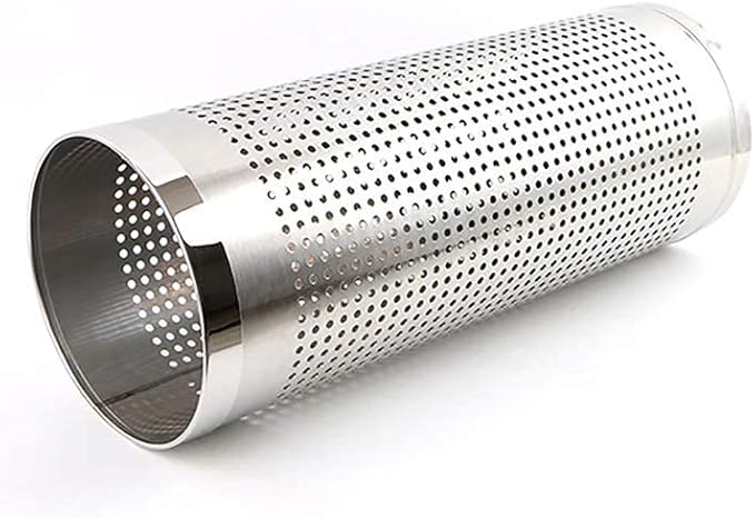 Umbrella Stand Stainless Steel Tubular Metal Perforated for Home Office Hallway - Silver