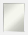 Amanti Art White Wall Mirror 29x23 Corvino White Rectangle Bathroom Mirror for Wall Decor Living Room, Medium Modern Wood Frame, Hangs Horizonally and Vertically, Bathroom Decor, Beveled Edge