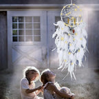 Dream Catchers Lovers Dream Catcher for Boys Large Dream Catcher for Girls Wall Hanging Tree of Life Wall Decor with LED Light Handmade Feather Dreamcatcher Native American Blessing Gifts