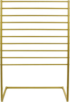 10 Tier Metal Scarf Organizer Holder, Freestanding Scarf Rack, Scarf Holder Organizer for Commercial Clothing Retail Store Towel Rack Ties Belt Pants Hanging (Gold, 39.37 * 15.75 * 57.09in)