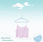 BAGAIL 50 Pack Kids Velvet Hangers 11 Inches Children's Clothes Hangers Non-Slip Baby Hangers for Infant/Toddler (Babyblue)