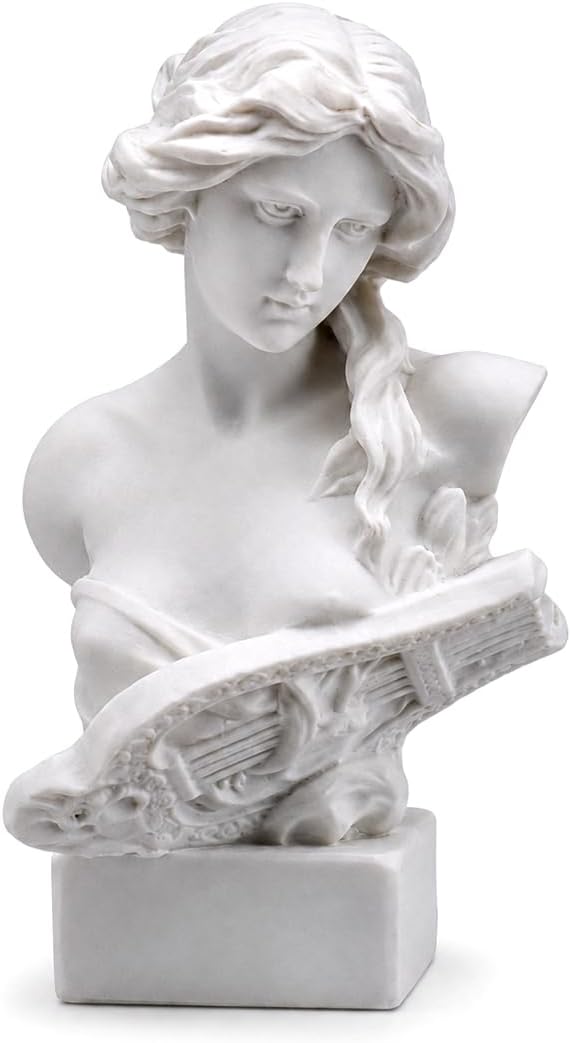 Resin Bust Statue 2.95 Inch Plaster Figurines Mini Home Decoration Sculpture White for Art Hobbyist-Artemis, Home Decoration