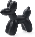 Notakia Cute Ceramics Black Balloon Dog Statue Crafts Living Room Desktop Decorations,Handmade Modern Small Ceramic Animal Statue Ornament Home Decor Accents