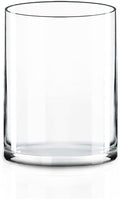 CYS EXCEL Cylinder Clear Glass Vase (H:8" D:6") | Multiple Size Choices Glass Flower Vase Centerpieces | Hurricane Floating Candle Holder Vase