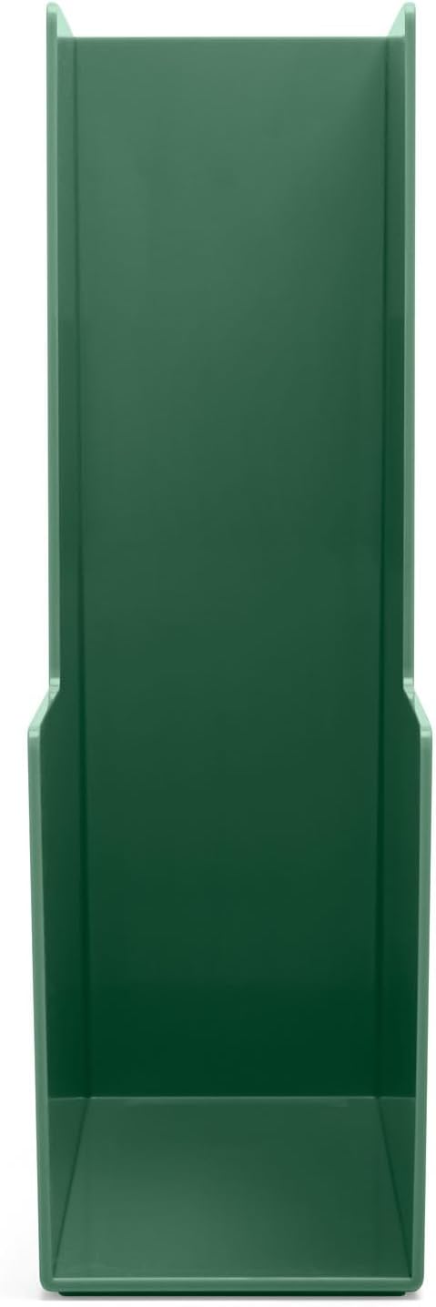 Poppin Magazine Holder - Durable Hard Plastic Magazine and File Organizer, Lacquer-Like Finish, Desk Organizer, Multiple Colors Available (Sage)