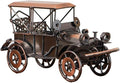 Metal Bronze Vintage Car Model Handcrafted Retro Car Sculpture Retro Home Car Ornaments or Home Decor