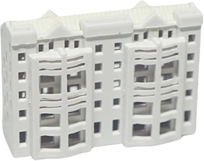 XISAOK Realistic Apartment Building Model Unpainted Craft Project Miniature Landscape Design 1/800s Scale Solid Structure Miniature Apartment Building Model