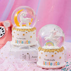 Unicorn Snow Globe for Kids, Musical Snowball with Colorful Lights Automatic Snowfall, for Girl Boy Christmas Birthday Ideal Choice, 3.5x5inch Music Box