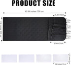 RETON Sofa Armrest Organizer with 5 Pockets, Non Slip Remote Control Caddy with 8 Pieces of Hook and Loop Fasteners, Armchair Caddy Holder Storage for Magazine Recliner Book TV Phone (Black)