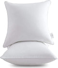 Leeden 24 x 24 Pillow Inserts (Set of 2) - Throw Pillow Inserts with 100% Cotton Cover - 24 Inch Square Decorative Pillows for Sofa, Couch, Bed and Home Decor