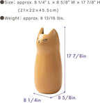 PaletteLife Cat Umbrella Stand, Medium Ceramic Umbrella Holder for Entryway, Cute Scandinavian Decorative Umbrella Rack, Brown