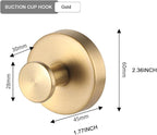 Suction Cup Wreath Hanger，Suction Cup Hooks Hanging 15 Lbs，Waterproof Suction Cup Wreath Holder for Windows, Shower, Wreaths，Smooth Doors (Gold, 4)