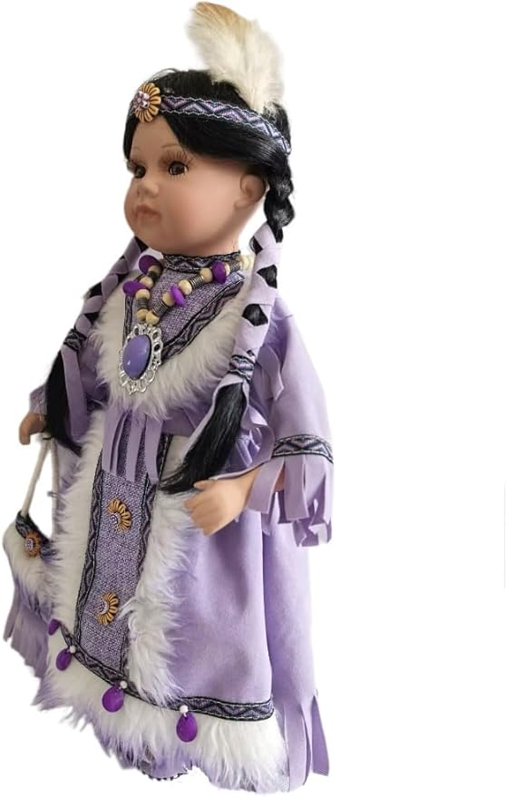 KINNEX COLLECTIONS SINCE 1997 16" Collectible Native American Indian Porcelain Doll (Lalita) D16722