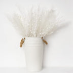 SLK 16-Pack Artificial Glitter Berry Stem Ornaments, Christmas Decorative Glittery Twigs, Picks, Branches for Tree, Wreath, Small Vase, Halloween Party (White)