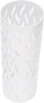 YUYTE Metal Round Umbrella Holder, Shaped Freestanding Umbrella Organizer for Entryway, Home, and Office (White)