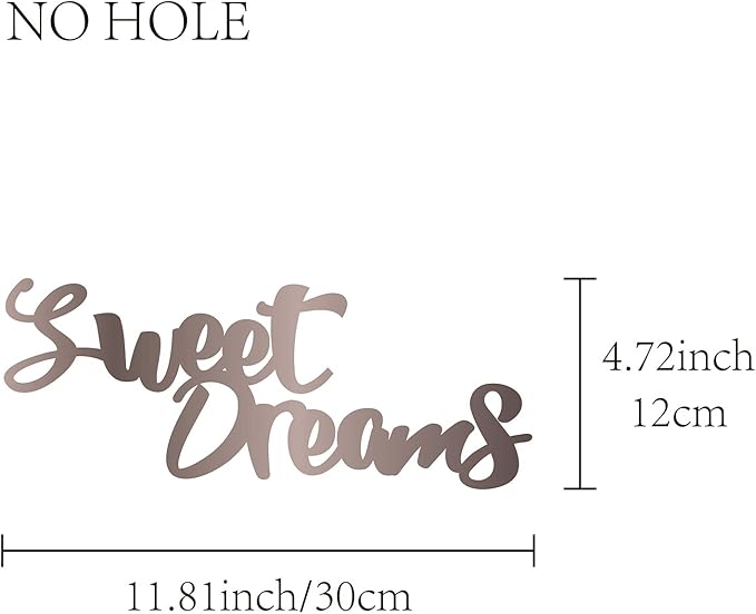 CREATCABIN Sweet Dreams Sign Wood Wall Decor Art Cutout Letter Word Laser Cut Unfinished Decorative Valentine's Day for Living Room Home Door Farmhouse Porch Bedroom Decoration 11.8 x 4.7 Inch,Camel