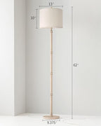 BOBOMOMO Retro Farmhouse Floor Lamp Rotary Switch, 62" Resin Vintage Floor Lamp, Rustic Tall Floor Lamps for Living Room, Corner, Bedroom, Office(Without Bulb)