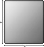 LOAAO 32x36 Inch Black Metal Framed Bathroom Mirror for Wall, Matte Black Bathroom Vanity Mirror Farmhouse, Large Rounded Rectangle Mirror, Anti-Rust, Tempered Glass, Hangs Horizontally or Vertically