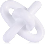 XMGZQ White Knot Decor for Coffee Table Book,Chain Link Decor for Bookshelf Entry Table TV Stand,Minimalist Knot Sculpture for Home Living Room,Object Decoracions para sala,adornos para sala Modernos
