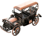 Metal Bronze Vintage Car Model Handcrafted Retro Car Sculpture Retro Home Car Ornaments or Home Decor