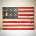 Wood American Flag Sign Distressed Rustic Wooden Plank USA Flag Handpainted United States Flag Custom Wood Flags Custom Wood Signs Wooden Plaque Rustic Wall Art Decor for Living Room Bedroom