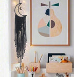 Dream Catchers Moon Dream Catcher with Light, Black Dream Catcher for Girls Boys Bedroom Wall Decor Christmas Decor, Macrame Dream Catchers Boho Room Decor for Teen Girls Boy Birthday Gift Women