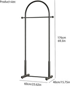 Metal Small Clothes Rack, Arched shape Clothing Racks for Hanging Clothes,Heavy Duty Garment Rack for Small Spaces Modern Coat Rack Stand for Entryway, Bedroom (black)