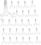 Artliving 6" Clear Plastic Easels or Stand/Plate Holders to Display Pictures or Other Items at Weddings, Home Decoration, Birthdays, Tables (24 Pack)