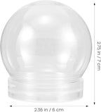 BESTOYARD 30 Pcs DIY Clear Plastic Water Globes, Shatterproof Snow Globes Jars for Summer Camp Crafts, Kids Pool Party Favors & Sensory Bottles, 2.75 Inch