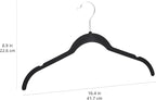 Amazon Basics Slim, Velvet, Non-Slip Shirt Clothes Hangers, Pack of 100, Black