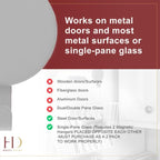 Haute Decor Attract Magnetic Wreath Hanger (Textured Silver) - Set of 2 Magnets - for 2 Metal Doors/Surfaces or 1 Single-Pane Glass Door/Window -Will not Work on Double-pane Glass or Thick Glass