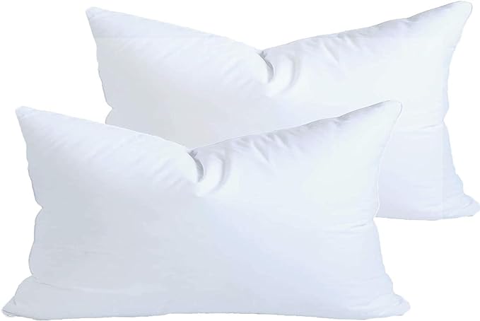 MoonRest® Synthetic Down Alternative 13x19 Lumbar Pillow Insert Form, for Decorative Throw Pillow, Sofa, Cushions, Body and Bed - Pack of 2- Size 13“X 19”