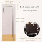 Travel Garment Rack, Stainless Steel Portable Clothes Rack Collapsible, Folding Clothes Rack for Indoor & Outdoor, Portable Clothes Airer for Travel