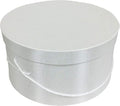 Sarah's Hat Boxes Classic White Hat Box – 12.75" x 6.5" (Dia. x Ht.) Handmade in USA – Odorless Non-Toxic Adhesive, Cording Handle – Premium Storage for Hats & Accessories