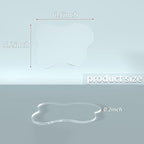 2 PCS Acrylic Coasters Decorative Plates, Irregular Bar Drink Coaster, Drink Coaster for Coffee Table, Clear Coaster for Home Office Desk, Accessory for Desktop Protection, Cloud-Shaped