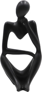 Dnoifne Thinker Statues and Sculptures, Resin Black Thinker Statue Ornaments, Abstract Style Sculptures, Housewarming Gifts, Housewarming Decorations, Living Room Dining Desk Decorations