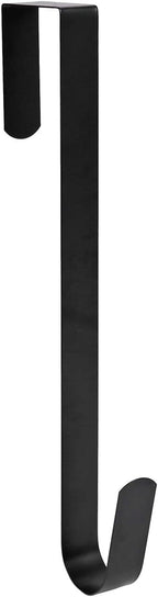 Sattiyrch 12" Wreath Hanger for Front Door,Steel Over The Door Hanger Hook,Wreath Door Hanger (Black,4)