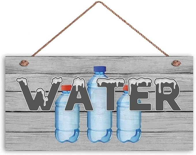 Water Wood Sign, Gray Wood Style, Drinks Sign, Summer Party Sign, Drink Sign, Events 12x6inches dog signs art(WD024)