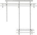 ClosetMaid ShelfTrack Wire Closet Organizer System, Adjustable from 2 to 4 Ft., With Shelves, Clothes Rods, Hardware, Durable Steel, White
