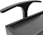 Valet Stand for Men and Women, Wood Suit Rack, Freestanding Coat Stand, Valet Stand Clothing Rack Organizer, Contour Hanger, Trouser Bar, Tie & Belt Hooks for Entryway, Bedroom, Office (Black)