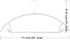 Premium PVC Coating Metal Hangers 40 Pack, Heavyduty, Non Slip Slimline, Suit Jacket T Shirt Hangers, Gold Hooks, Space Saving Clothes Hanger (White)