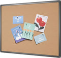 VIZ-PRO Cork Notice Board, 48 X 32 Inches, Cork Bulletin Board with Black Aluminium Frame