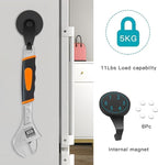 Magnetic Wreath Hanger (Black Matte, Set of 4 Magnets) - for Metal Doors/Surfaces Outdoor and Towel Coat Umbrella Indoor Hanging-Holds up to 10lbs (4-Piece Mixed Pack)