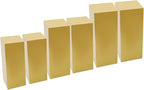6Pcs Square Display Pedestal Stands Set for Party, Metal Display Stand Plinth Pillars, Cake Stands Pillars for Wedding Birthday Art Decor Risers, 11.8*31.5" (L), 11.02*25.6" (M), 10.24*23.6" (S)