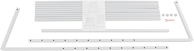 10 Tier Metal Scarf Organizer Holder, Freestanding Scarf Rack, Scarf Holder Organizer for Commercial Clothing Retail Store Towel Rack Ties Belt Pants Hanging (White, 47.24 * 15.75 * 57.09in)
