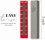 SURI Mezuzah for Door – 7 Inch Light Gray Concrete Mezuzah Case with Printed Scroll, Self-Stick Jewish Entry Design, Fits a 6 Inch Scroll, Gift Box Included
