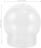 BESTOYARD 15 Pack DIY Clear Plastic Snow Globe Kit with Screw-Off Caps, Refillable Water Globes for Photo Inserts, Classroom Crafts, Teacher, Kids Crafts, Christmas Holiday Decor