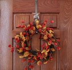 Haute Decor Adapt Adjustable Length Wreath Hanger with Interchangeable Icons (Oil Rubbed Bronze-Bee/Sun/Pumpkin/Snowflake) - 4 Wreath Hangers in 1 - Sturdy Door Wreath Hanger