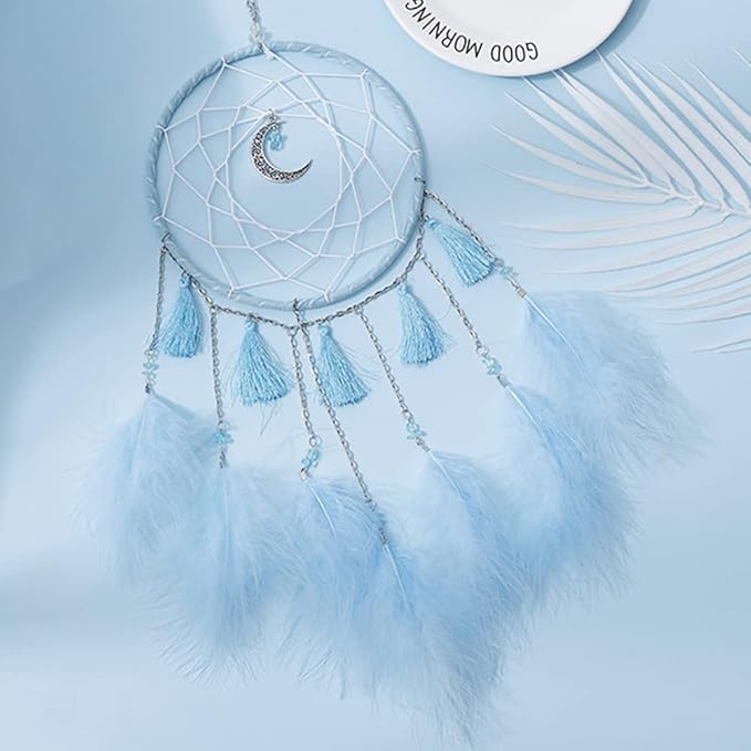 Dream Catchers Blue Dream Catcher Wall Decor for Bedroom Kids Girls Boys Birthday Gift Handmade Feather Hanging Ornaments